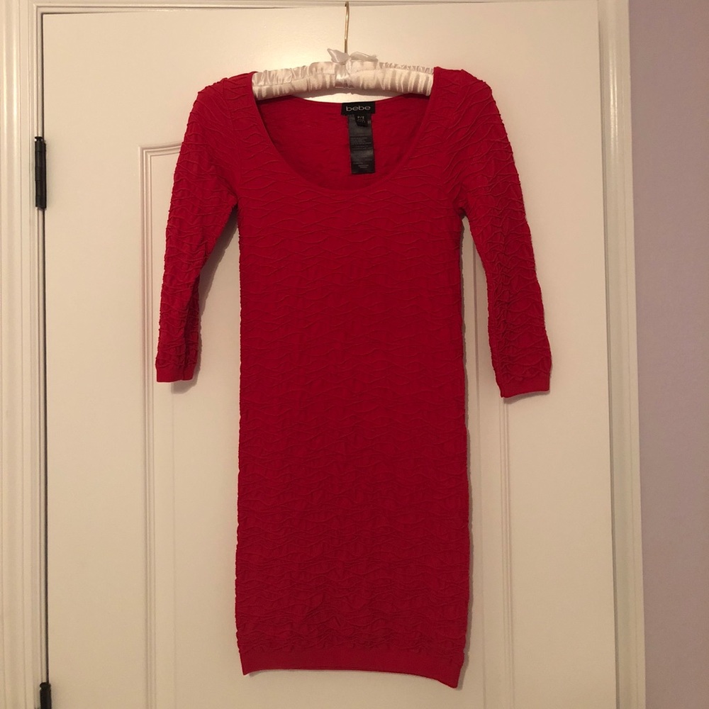 Red Bebe bandage dress